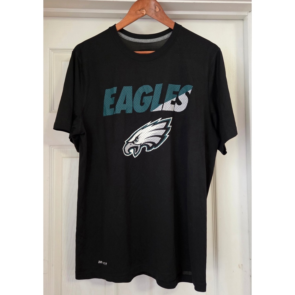 Nike Dri-FIT Philadelphia Eagles T Shirt Mens Large Black NFL Streetwear